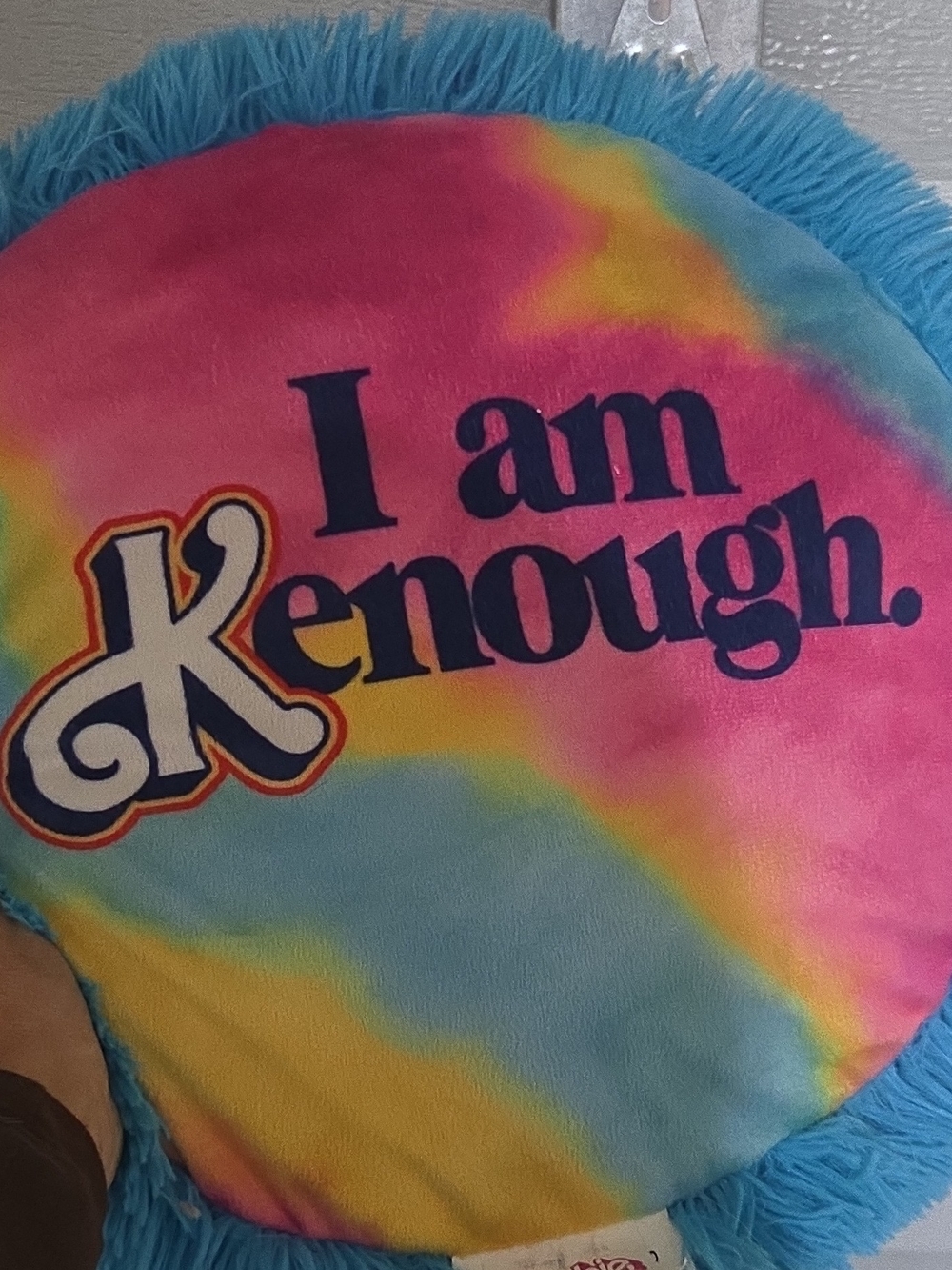 Tie-Dye Round Plush Pillow - "I am Enough"